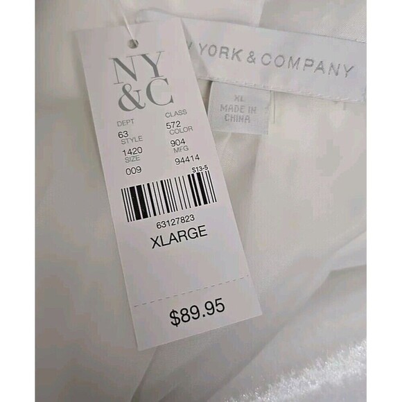 New York & Company Faux Leather Moto Full-Zip Jacket Light Beige Women’s Size XL - Picture 5 of 10